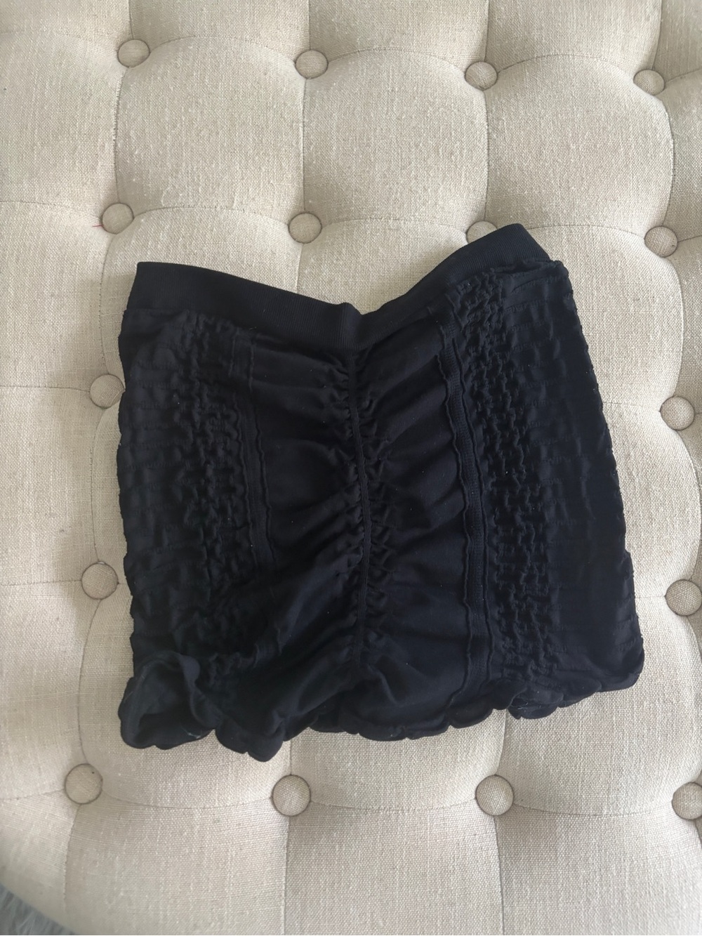 Free People Black Ruched Boyshorts